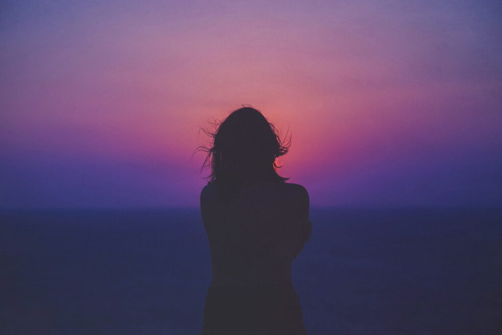 silhouette of woman